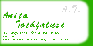 anita tothfalusi business card